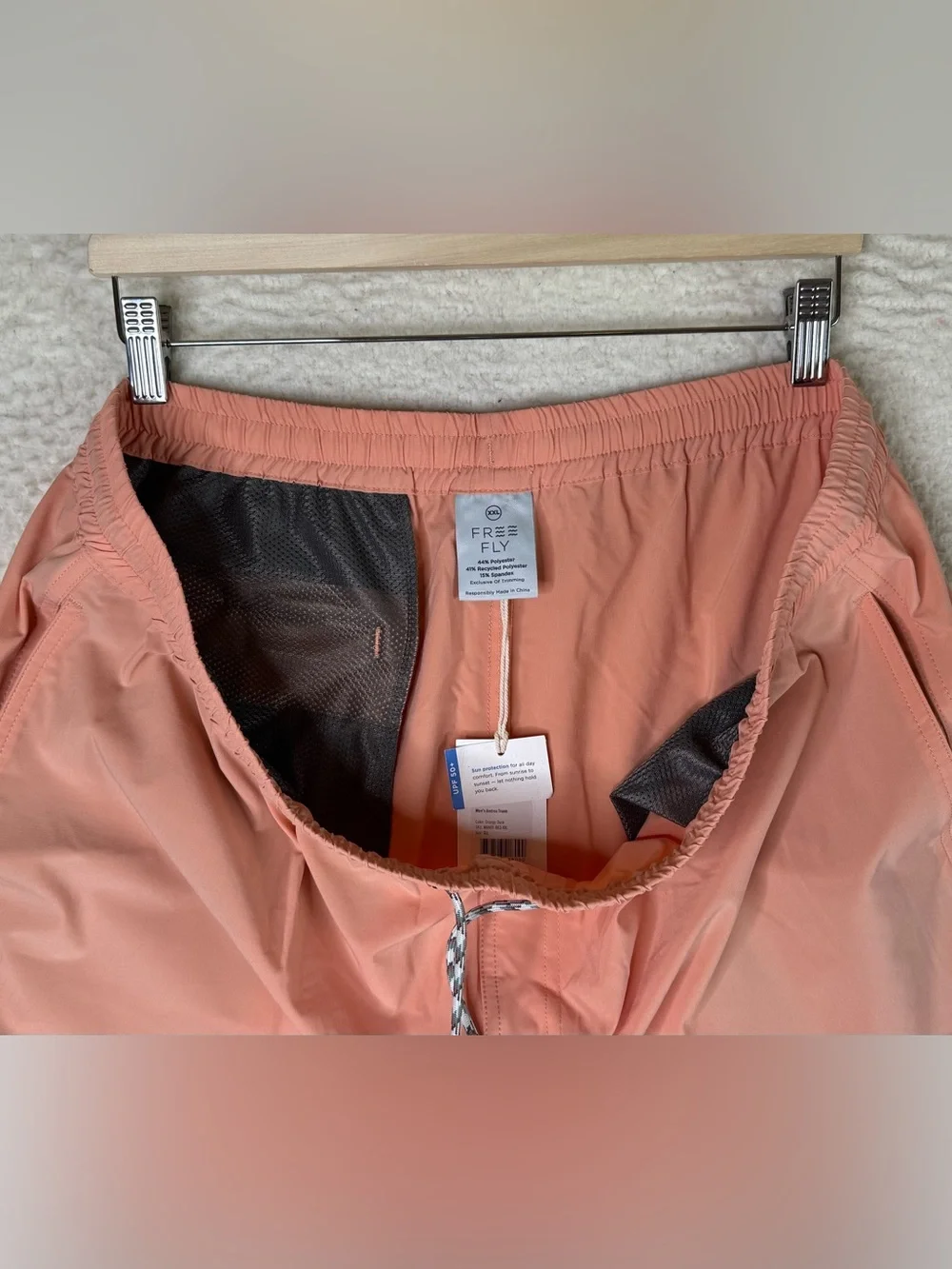 Free Fly Andros Trunk Linerless Shorts Orange Dusk Men's Size XXL